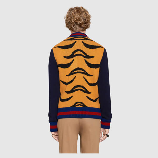 2017Cruise グッチスーパーコピー ＧＵＣＣＩ ｔｉｇｅｒ ニットブルゾン